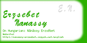 erzsebet nanassy business card