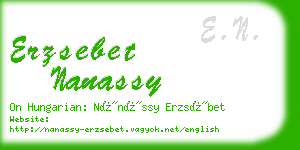 erzsebet nanassy business card